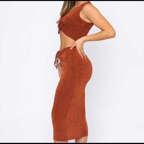 WHITE FOX BOUTIQUE So Romantic Drawstring Set PURPLE 2 piece stretchy M … - Picture 3 of 12